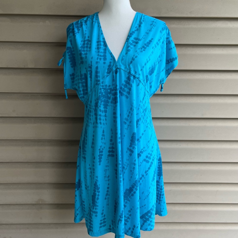 •Christine V• Women's V-Neck Tie Dye Dress/Coverup - Size Medium